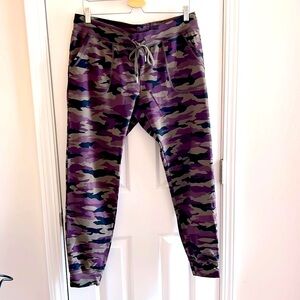 Zyia brand Purple Camo Unwind Joggers